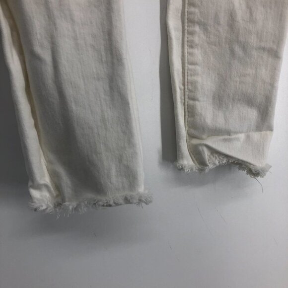 Articles of  Society Sarah Skinny White Jeans Ripped Knee Mid-rise size 29 - Picture 12 of 15